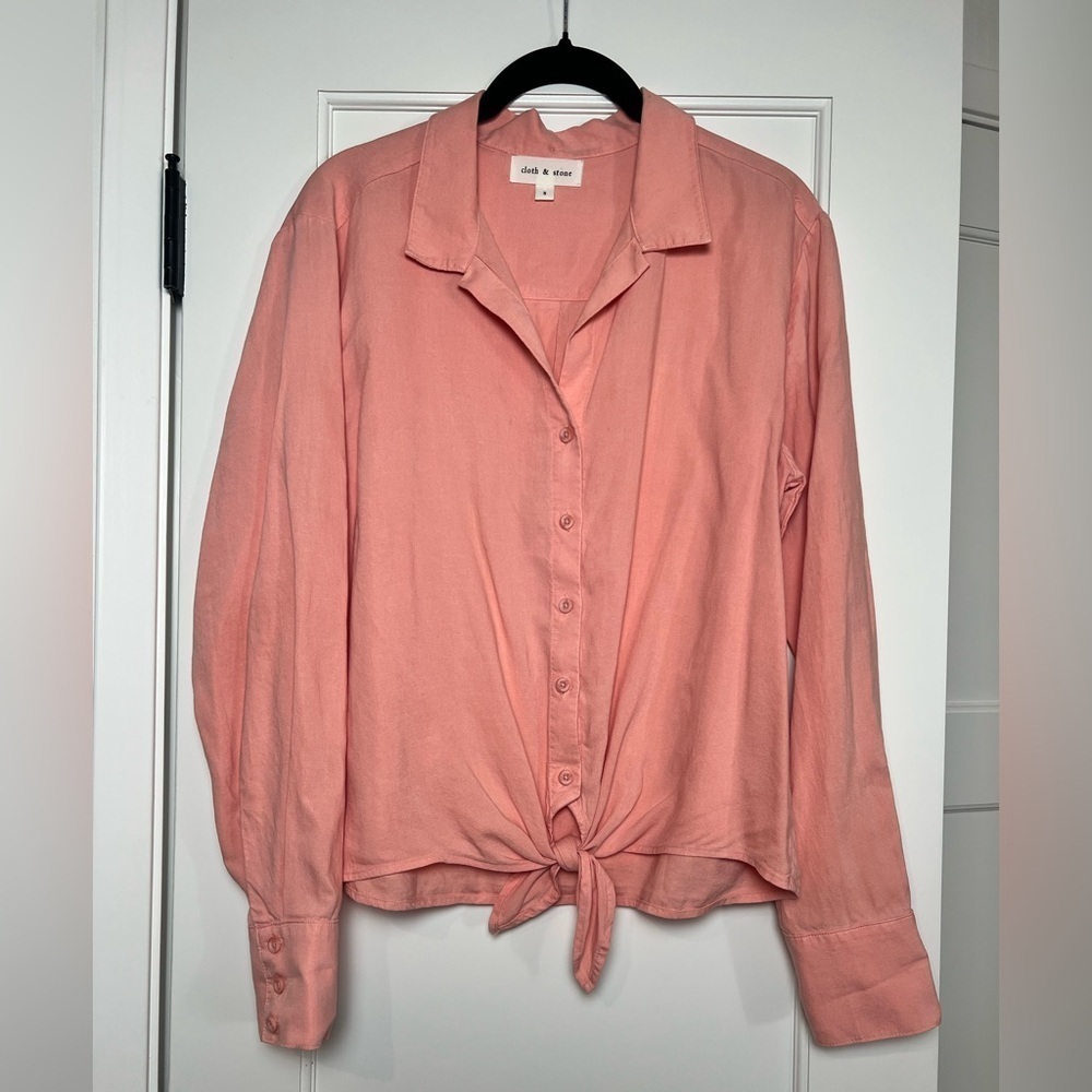 Cloth & Stone Coral Button-Down Shirt (Small)
